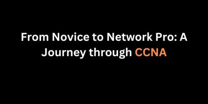 From Novice to Network Pro: A Journey through CCNA